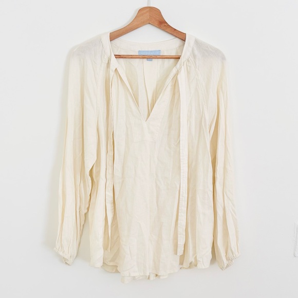 ANTONIO MELANI Tops - Antonio Melani Linen Blouse in Cream